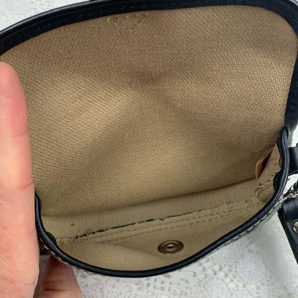 Dooney & Bourke Canvas Leather Logo wristlet wallet bag clutch Gray Black Silver - Picture 5 of 13